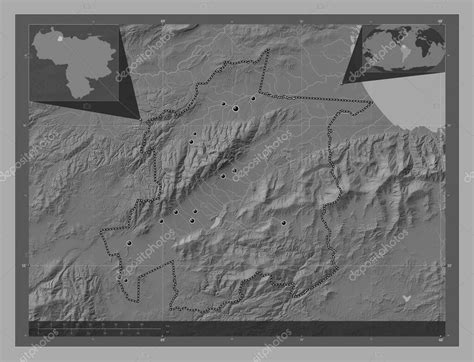 Yaracuy Estado De Venezuela Mapa De Elevaci N De Bilevel Con Lagos Y