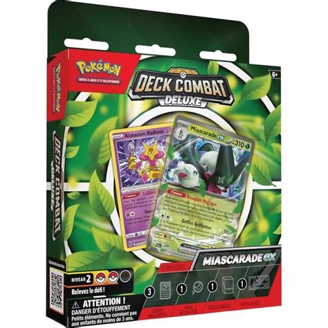 Deck Combat Deluxe Pokemon Palmaval Ex Ou Miascarade Ex Cartes