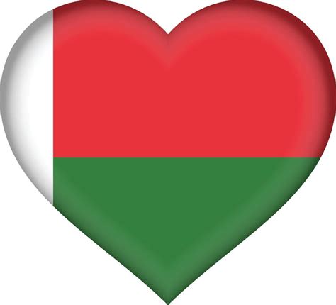 Madagascar Flag Heart 6794489 Vector Art At Vecteezy