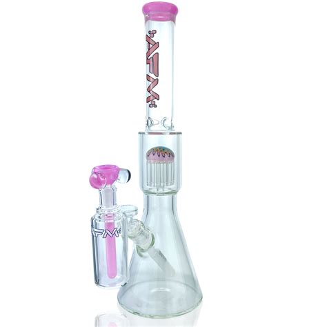 18 Afm Reversal Pink Glass Beaker Bong Bundle