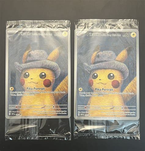 Mavin Pikachu With Grey Felt Hat Promo Card Pokemon X Van Gogh