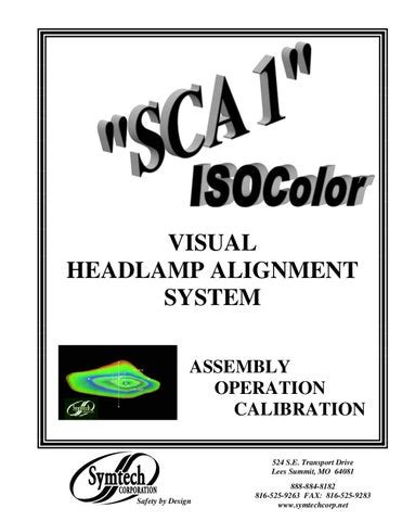 Symtech SCA 1 ISO Color Headlamp Alignment System By NHProEquip Issuu