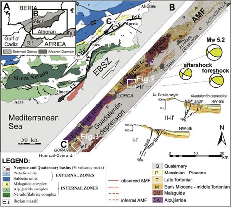 A Gibraltar Arc In The SE Iberian Peninsula B Geological Map Of The