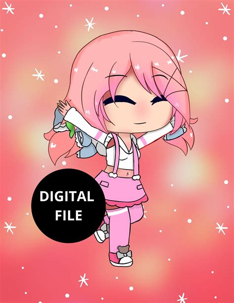 Gacha Life Birthday Party Personalized Poster And Printable Single