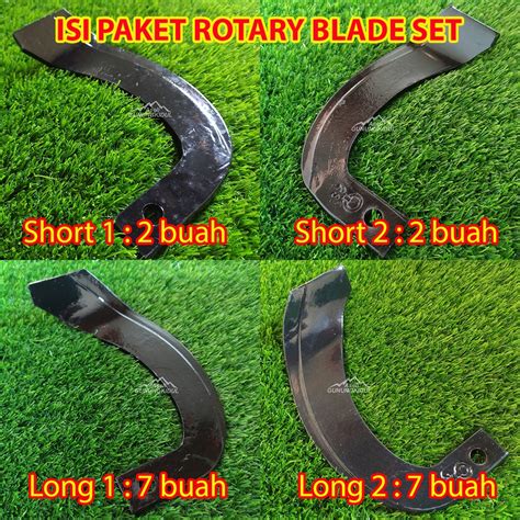 Jual Paket Pisau Rotary Traktor Quick Zena 18 Buah Rotary Blade Set