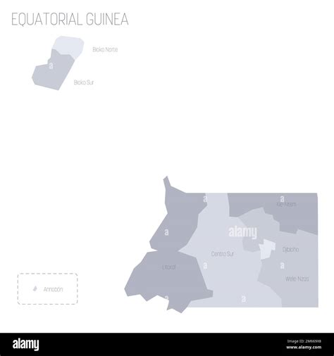 Quatorialguinea Politische Karte Der Verwaltungsabteilungen