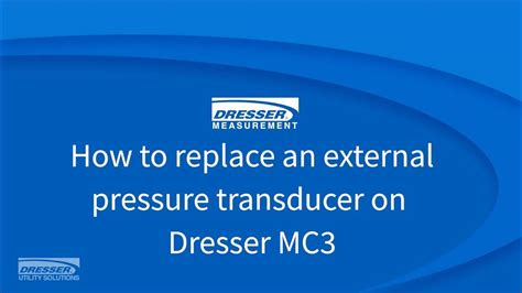 Replace External Pressure Transducer Youtube