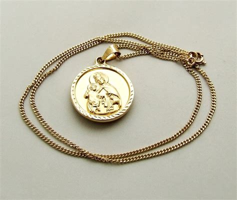 Gouden Collier Met Christus En Moeder Gods Hanger Kopen Hanger