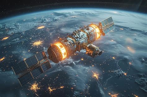 Premium Photo Space Station Discovered Inside Earths Core
