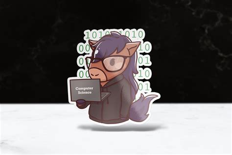 Chibi Computer Science Sticker CPP Cal Poly Pomona Vinyl Etsy