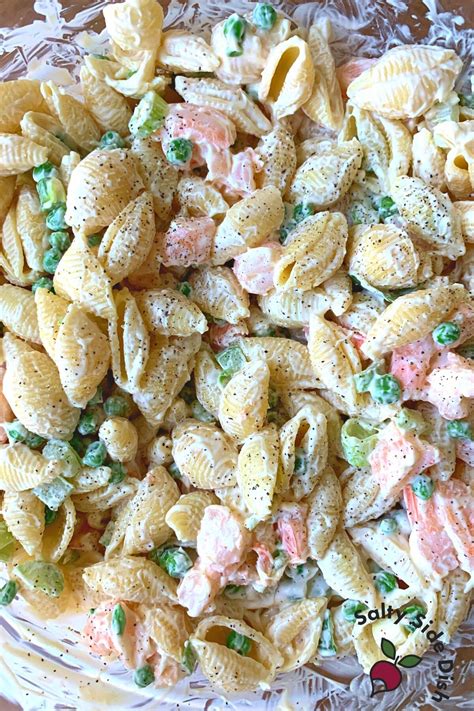 Seafood Pasta Salad With Shrimp In Every Bite Salty Side Dish