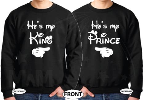 LGBT Gay Matching Hes My King Hes My Prince With Mickey Mouse Pointing Hands Mickey Hands