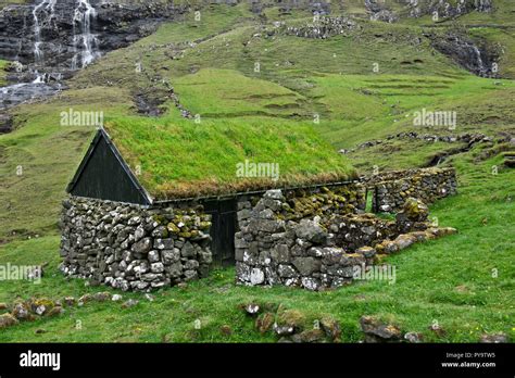 Old stone house in Faroe Islands Stock Photo - Alamy