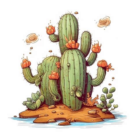 Cactus De Dibujos Animados Foto Premium