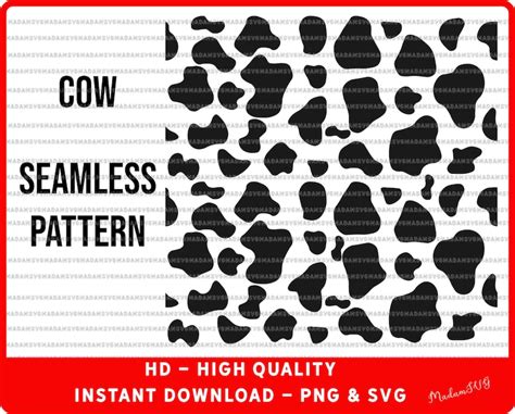 PNG SVG Cow Print Svg Seamless Cow Svg Spot Pattern Dalmatian Print