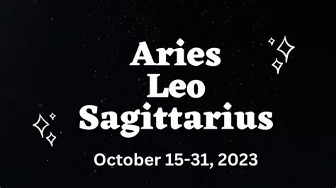 Aries Leo Sagittarius MID OCTOBER 2023 Kapalaran Tarotscope Fire