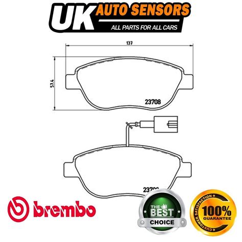 Fits Grande Punto Doblo Bravo Multipla Combo Brembo Front Brake Pads