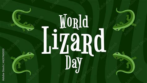 World Lizard Day with lizard animated background for lizard day. Stock Illustration | Adobe Stock