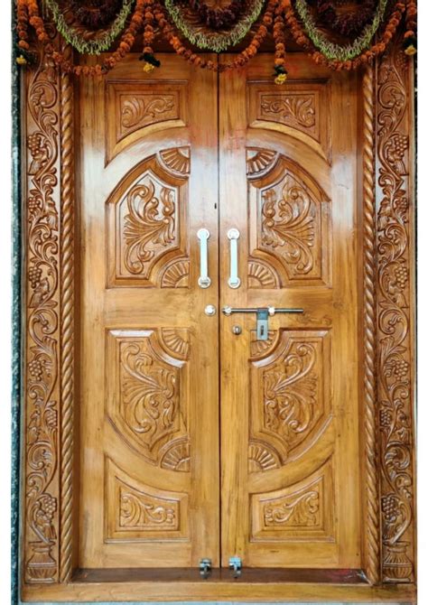 Interior Teak Wood Carved Double Door For Home At Best Price In Thane