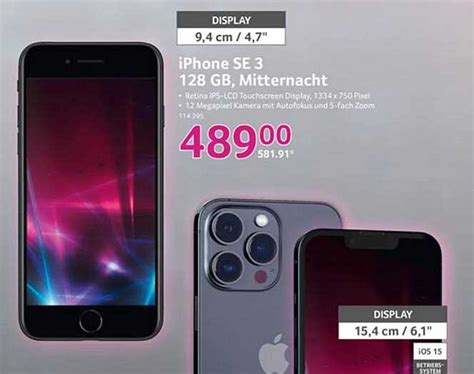 Iphone Se Gb Mitternacht Angebot Bei Selgros