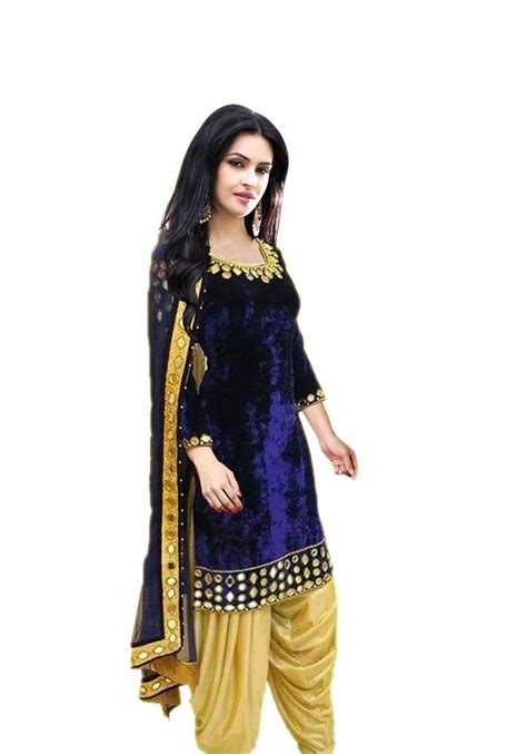 Chakudee By Blue Velvet Mirror Work Drees Material Clothing