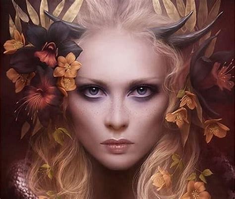 1366x768px 720p Free Download Demoness Art Autumn Luminos Blonde