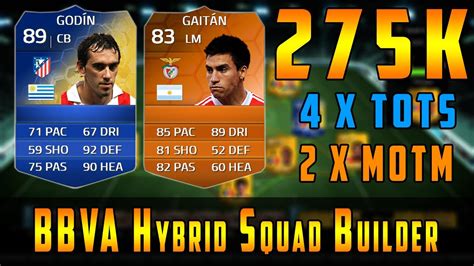 Fifa Bbva Hybrid Squad Builder Ft Tots Players More K Youtube