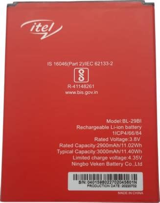 sainiii Mobile Battery For itel,tecno itel 29bi battery 100% orignal tecno kc1,kc1j,itel a48 ...