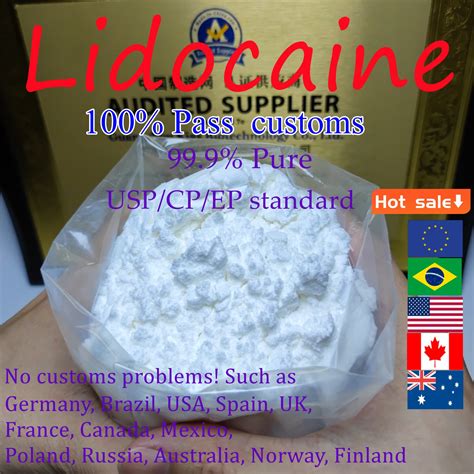 Pure Lidocaine Hydrochloride Lignocaine Xylocaine Lidocain Local