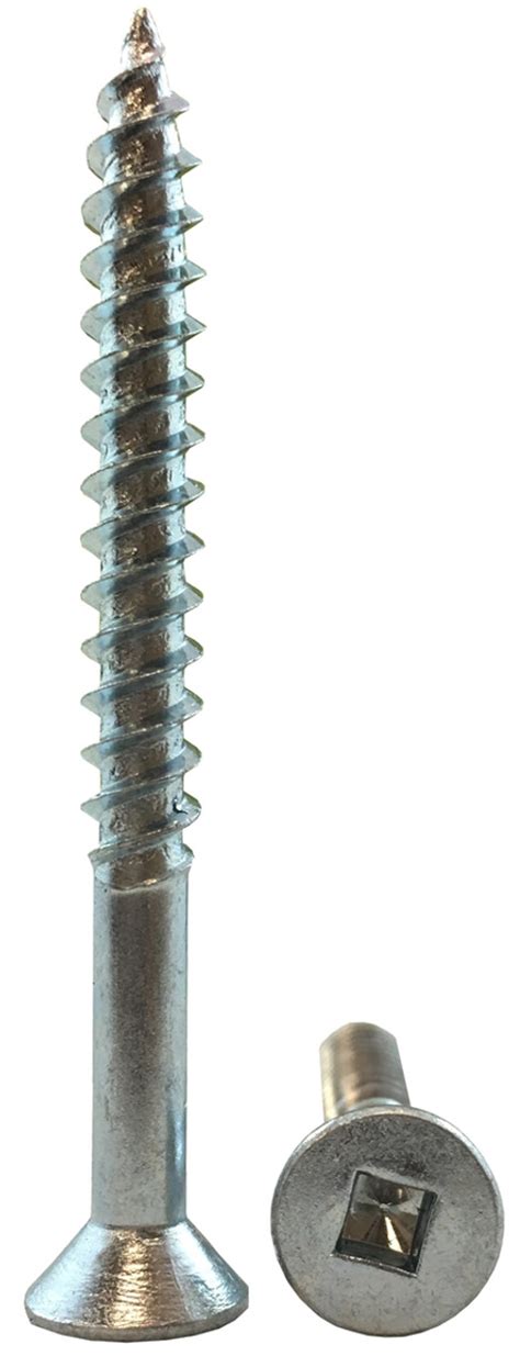 8 X 2 Inch Flat Head Square Drive Wood Screw Zinc Plated At Edmonton Fasteners And Tools Ltd