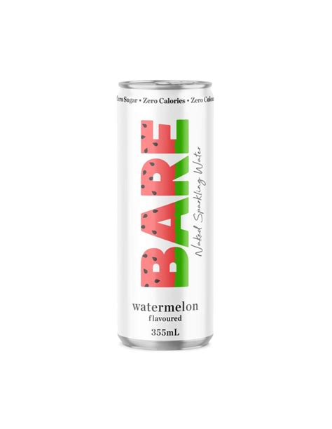 Bare Naked Sparkling Water Watermelon Ml X