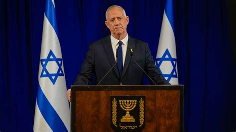 Dimite Benny Gantz Miembro Del Gabinete De Guerra De Israel