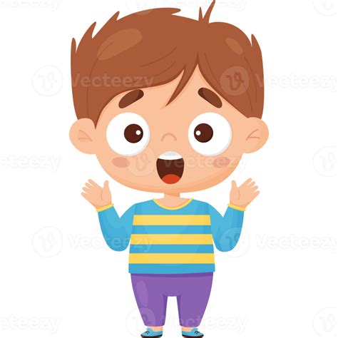 Cartoon Surprise Desenho De Menino Surpreso Clipart Large Size Png