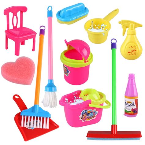 Kids Cleaning Set for Toddlers Up to Age 4. Includes 12 Cleaning Toys ...