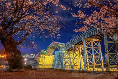 Cherry blossom at Kintaikyo bridge Iwakuni city, Japan 19467515 Stock Photo at Vecteezy