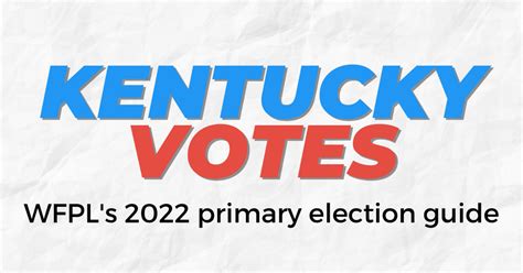 Primary election 2022: Kentucky congressional districts