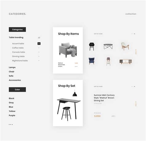 Furniture E Commerce On Behance
