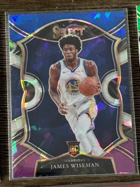 Select James Wiseman Blue White Purple Cracked Ice Prizm