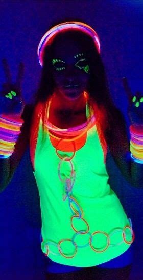 Attend A Glow Party Like This Outfit Neon Party Glow Party Glow In Dark Party