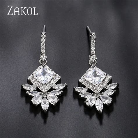 Zirconia Drop Earrings Thedownliners Store