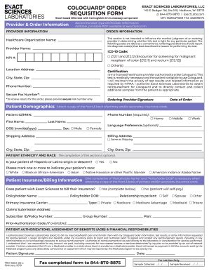 Cologuard Order Form Fill Online Printable Fillable Blank Pdffiller