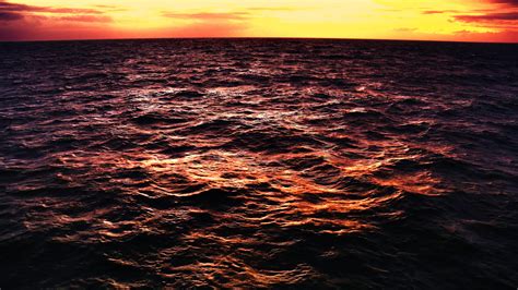 Wallpaper Ocean Sunset Twilight Hd Widescreen High Definition