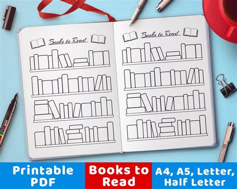 Bullet Journal Reading Tracker Printable Books To Read Planner Book Tracker Book List