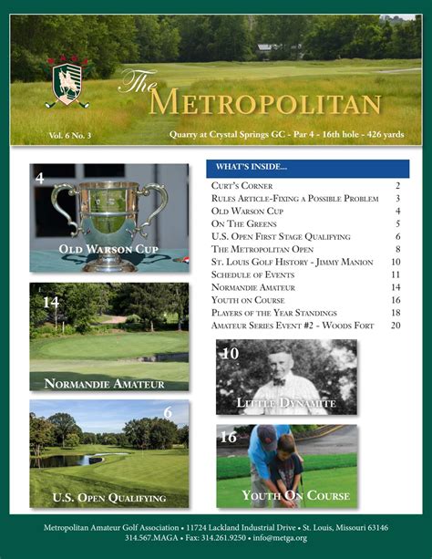 Metropolitan Amateur Golf Association May 2019 Newsletter By Curt Rohe Issuu