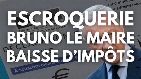 MENSONGE Bruno Le Maire une possible baisse d impôts en 2025