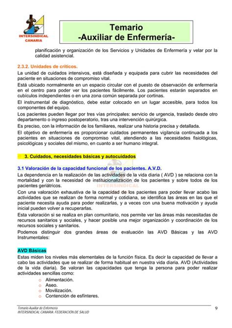 1 actividades del auxiliar de enfermería PDF