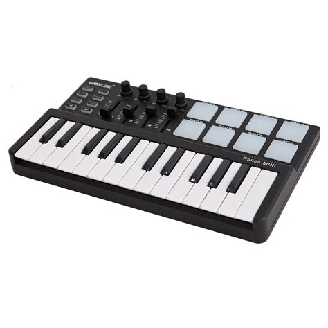 Ammoon Worlde Panda Mini Portable Mini 25 Key USB Keyboard And Drum Pad