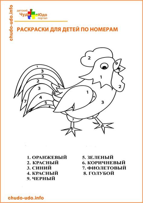 Раскраски по цифрам для детей 5-6 лет