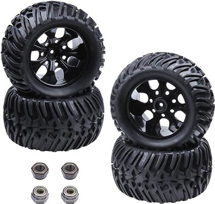 Amazon Hobbypark Pcs Rc Monster Truck Tires And Wheels Set Foam