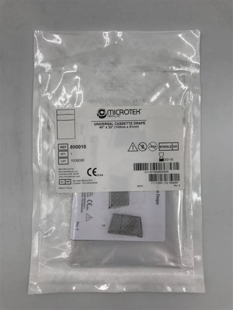 Microtek 890010 Universal Cassette Drape 40in X 20in X Gb Tech Usa